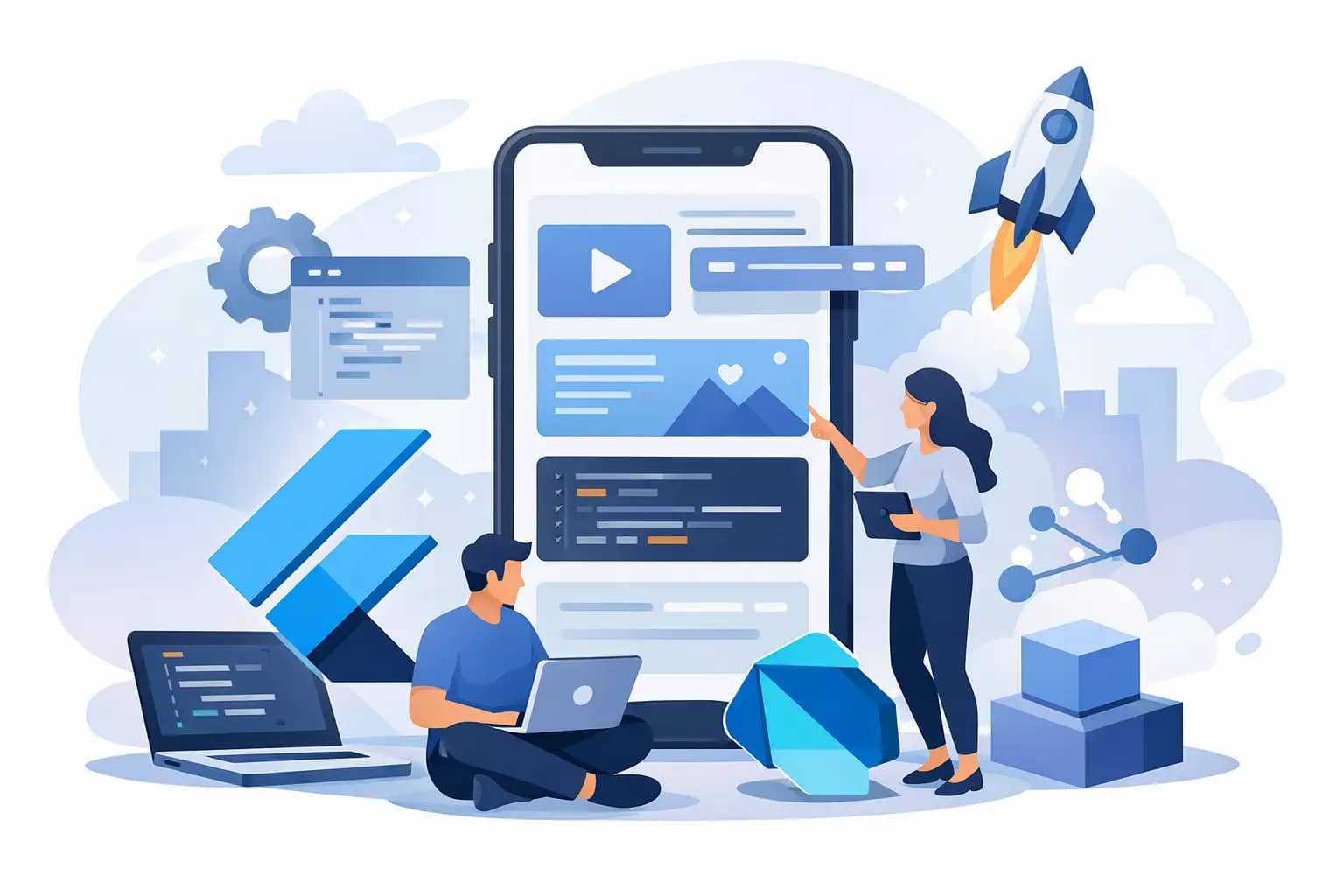 تطوير تطبيقات الهاتف المحمول باستخدام فلاتر ودارت